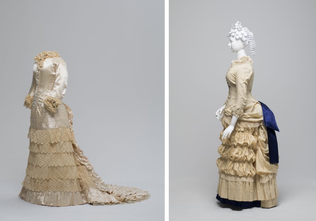 Wedding ensemble worn by Mary Cameron Murray and Merino wool bridesmaid's dress worn by Isabella Murray